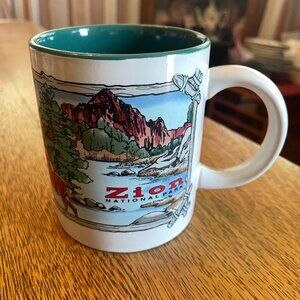 Zion National Park Wilderness Scene Souvenir Coffee Cup Mug Vintage KWC Brand